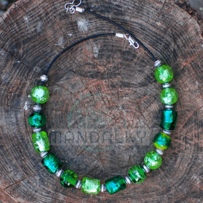 Zelenostříbrný náhrdelník