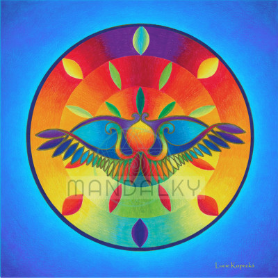 Mandala Egyptský sluneční ochranný symbol
