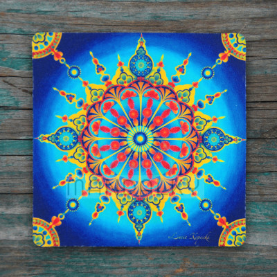 Podložka pod skleničku - mandala Velký chrám