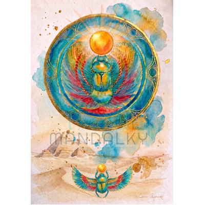 Silové zvíře Skarabeus a mandala Zlatý skarabeus